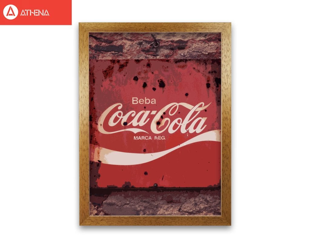 Coca cola vintage sign modern fine art print