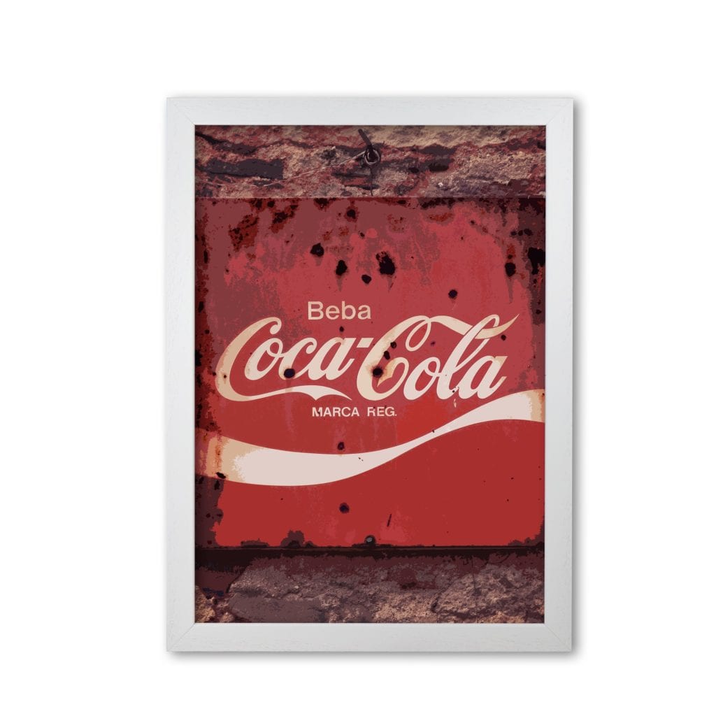Coca cola vintage sign modern fine art print