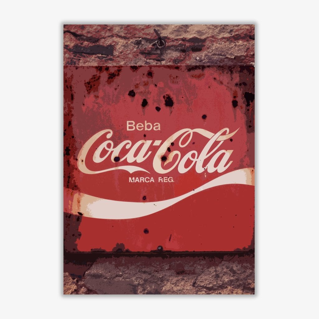 Coca cola vintage sign modern fine art print