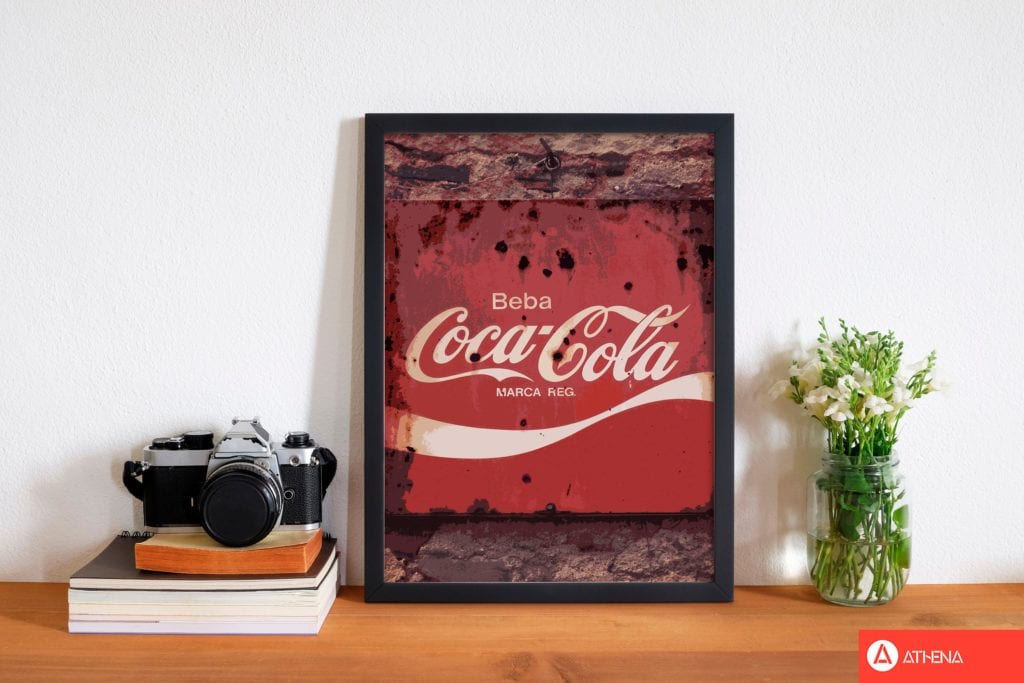 Coca cola vintage sign modern fine art print