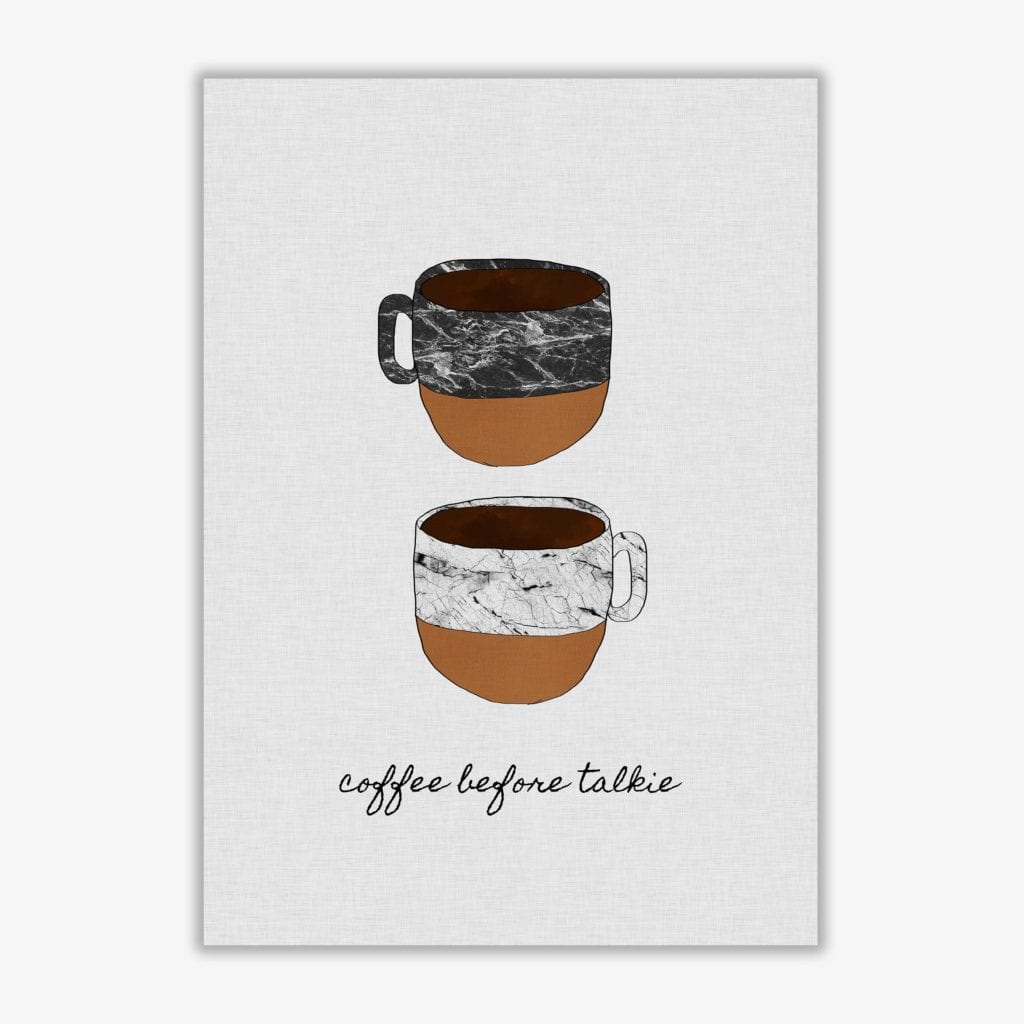 Coffee before talkie fine art print by orara studio, framed kitchen wall art