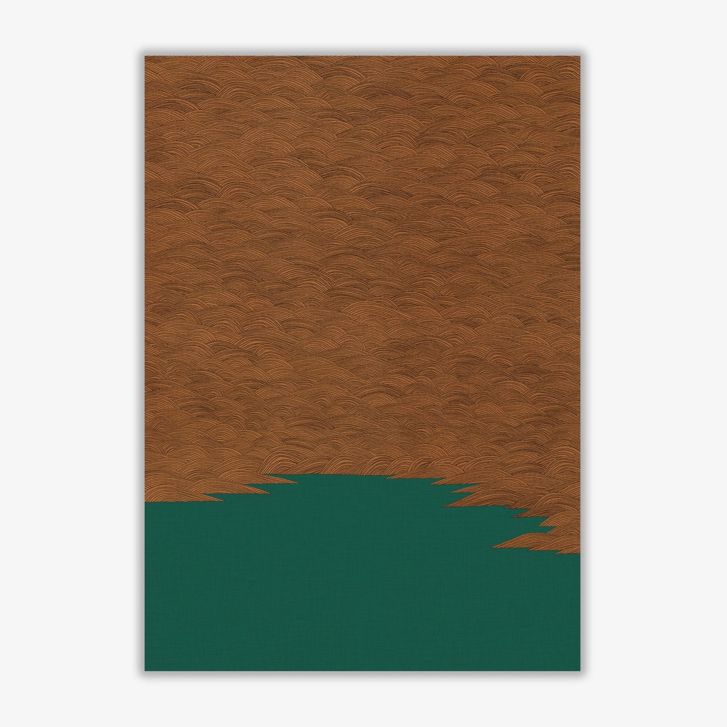 Copper & green landscape fine art print by orara studio