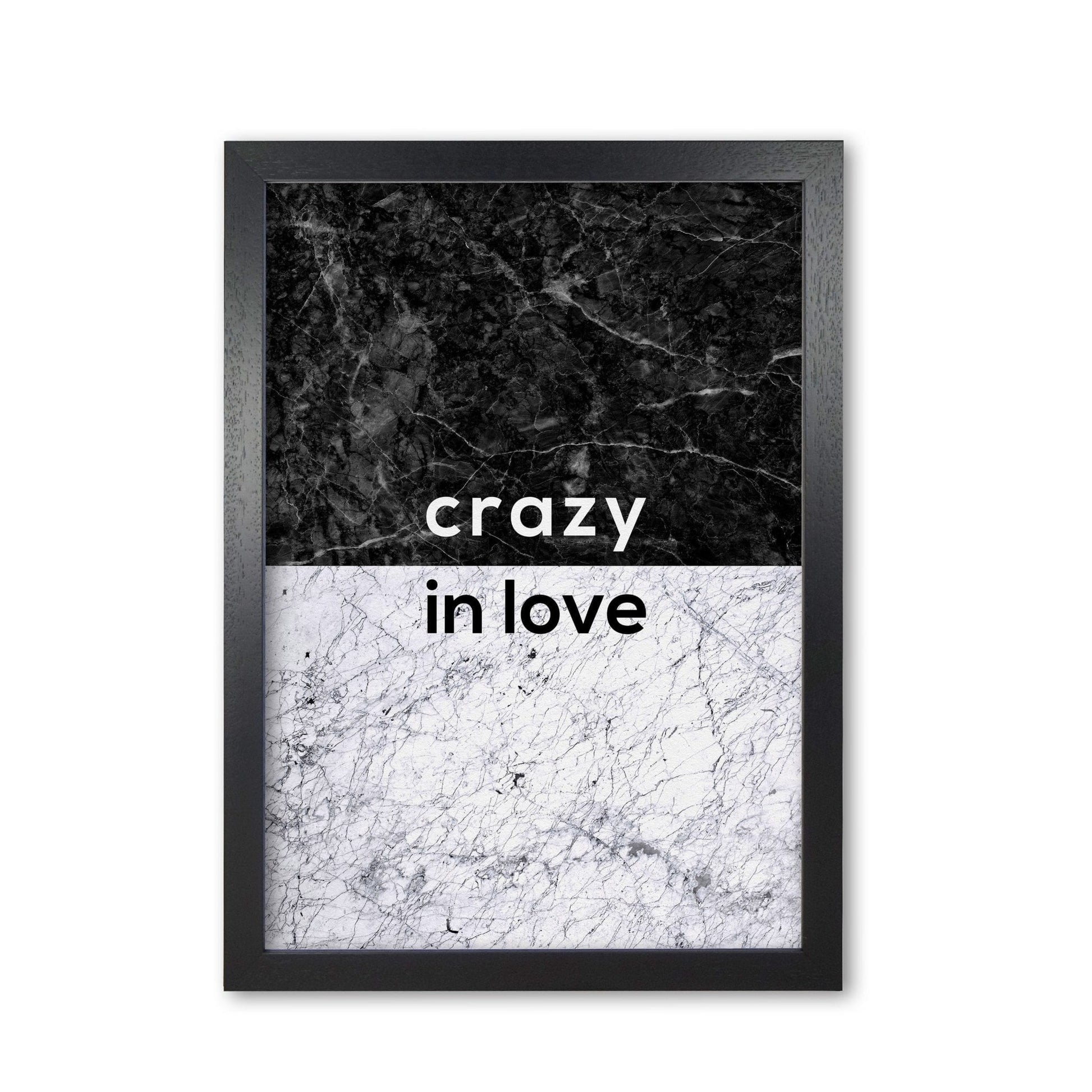 Crazy in love marble quote fine art print by orara studio