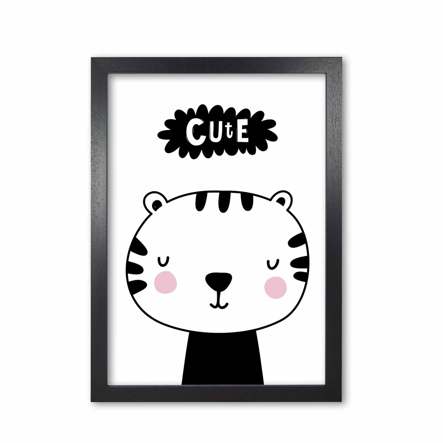 Cute scandi tiger modern fine art print