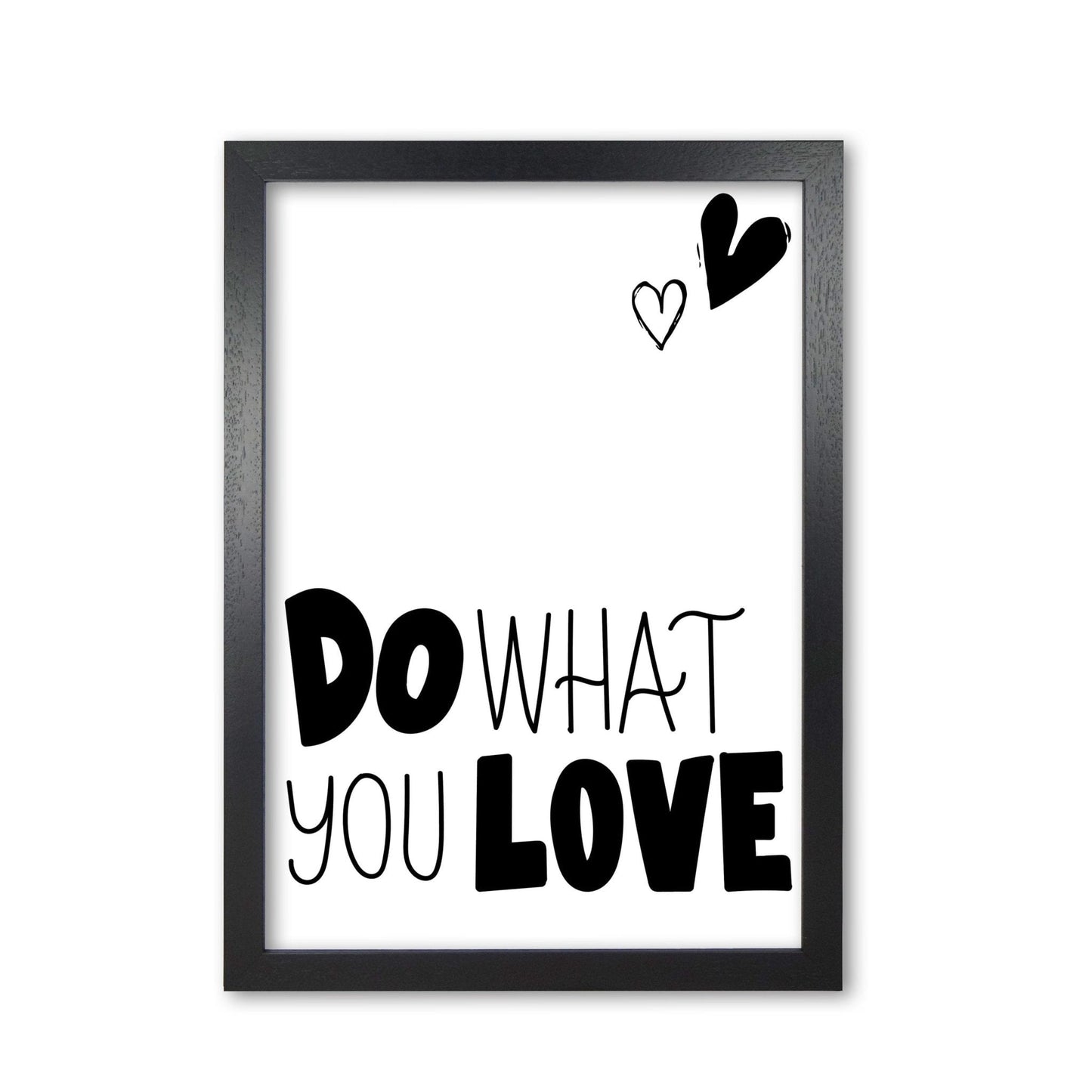 Do what you love modern fine art print, framed typography wall art