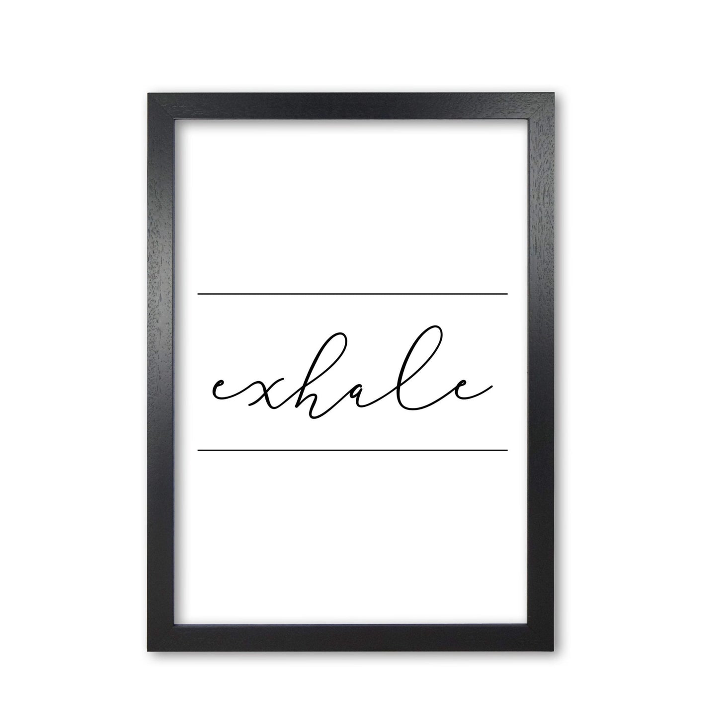 Exhale modern fine art print, framed typography wall art