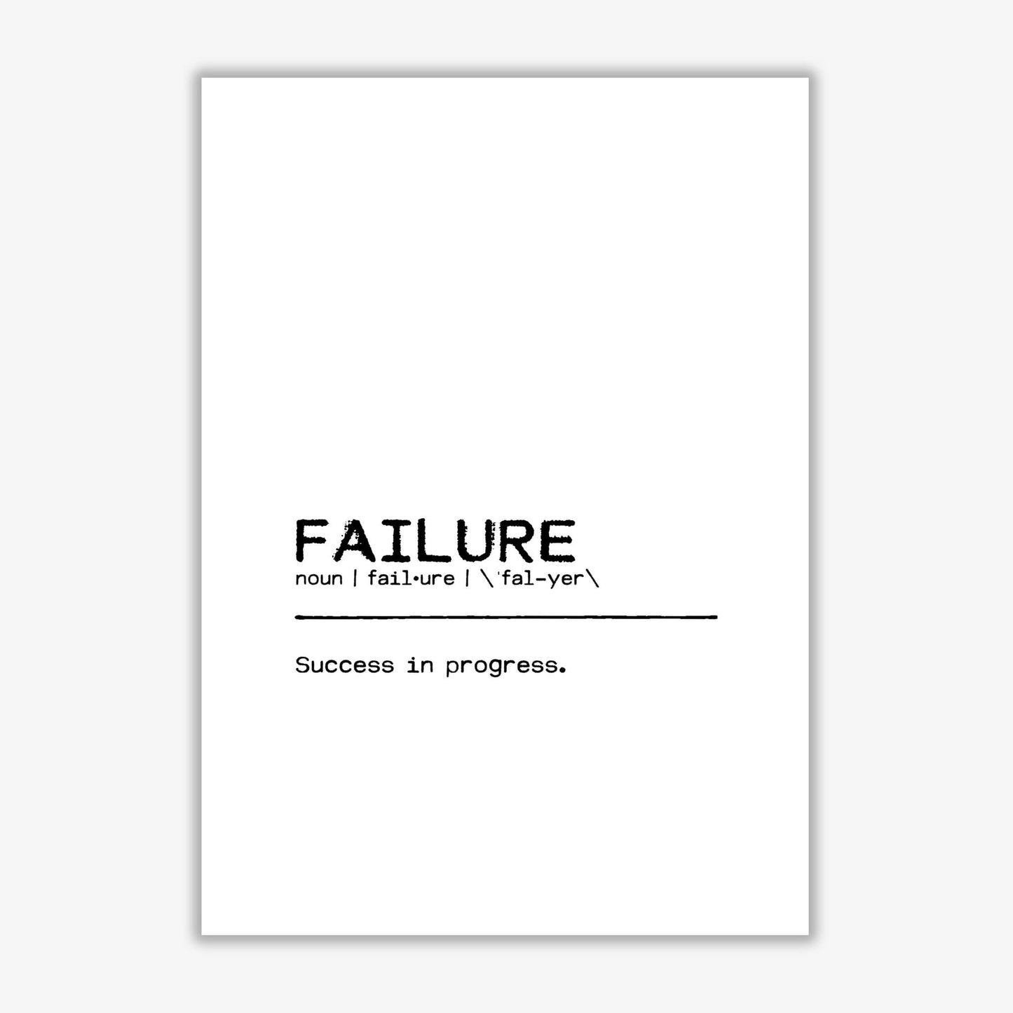 Failure success definition quote fine art print by orara studio