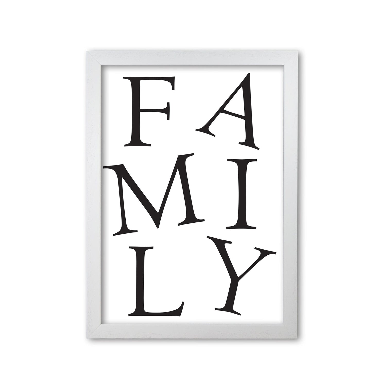 Family modern fine art print, framed typography wall art