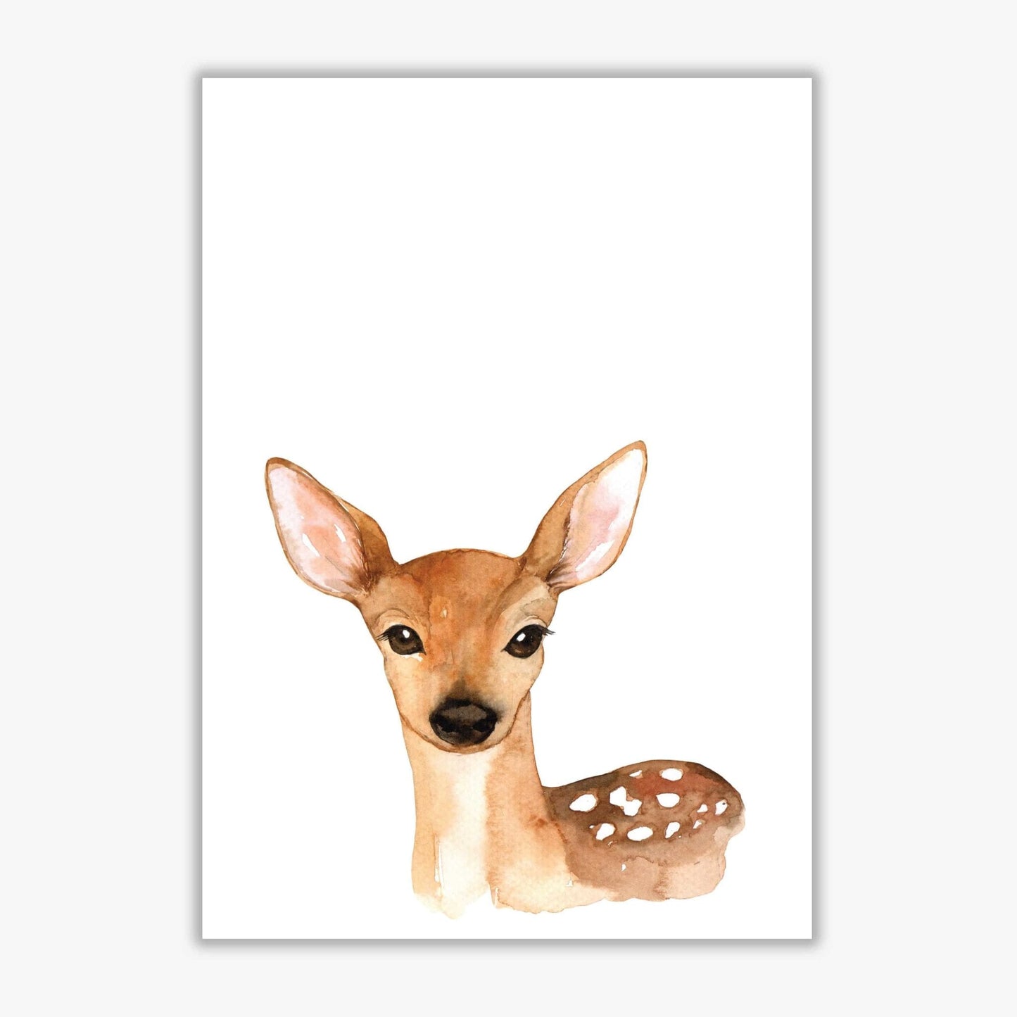 Forest friends, cute deer modern fine art print