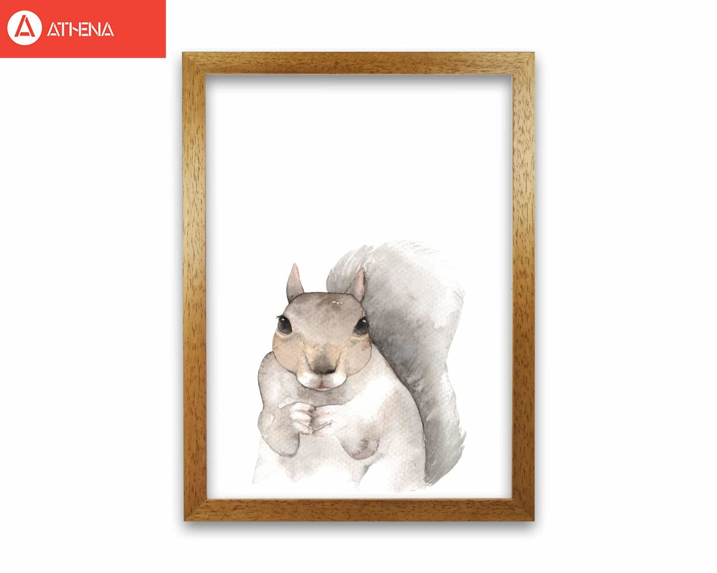 Forest friends, cute squirrel modern fine art print