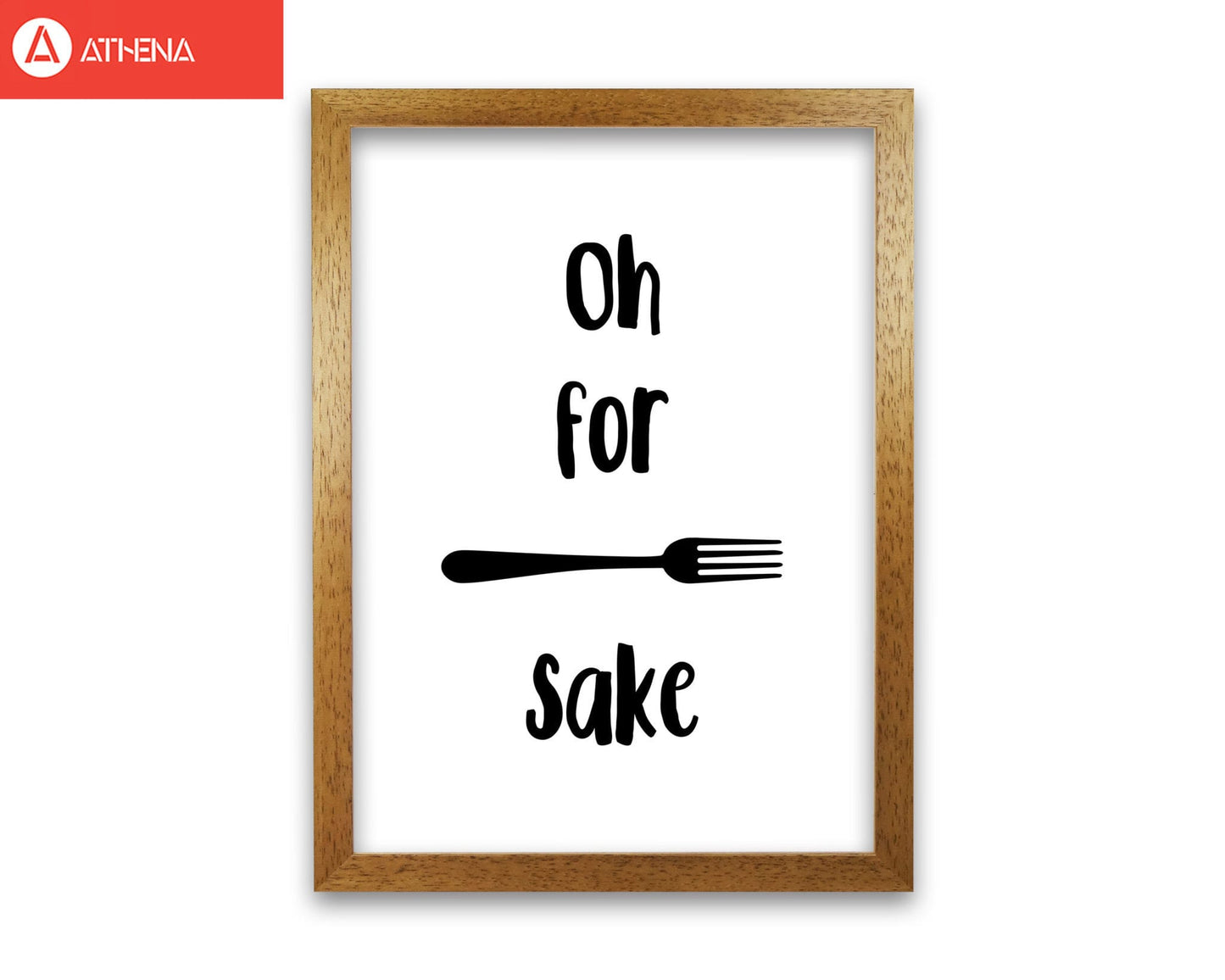 Forks sake modern fine art print, framed typography wall art