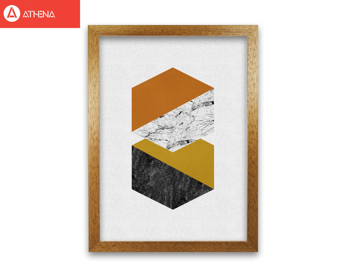 Geometric hexagons fine art print by orara studio