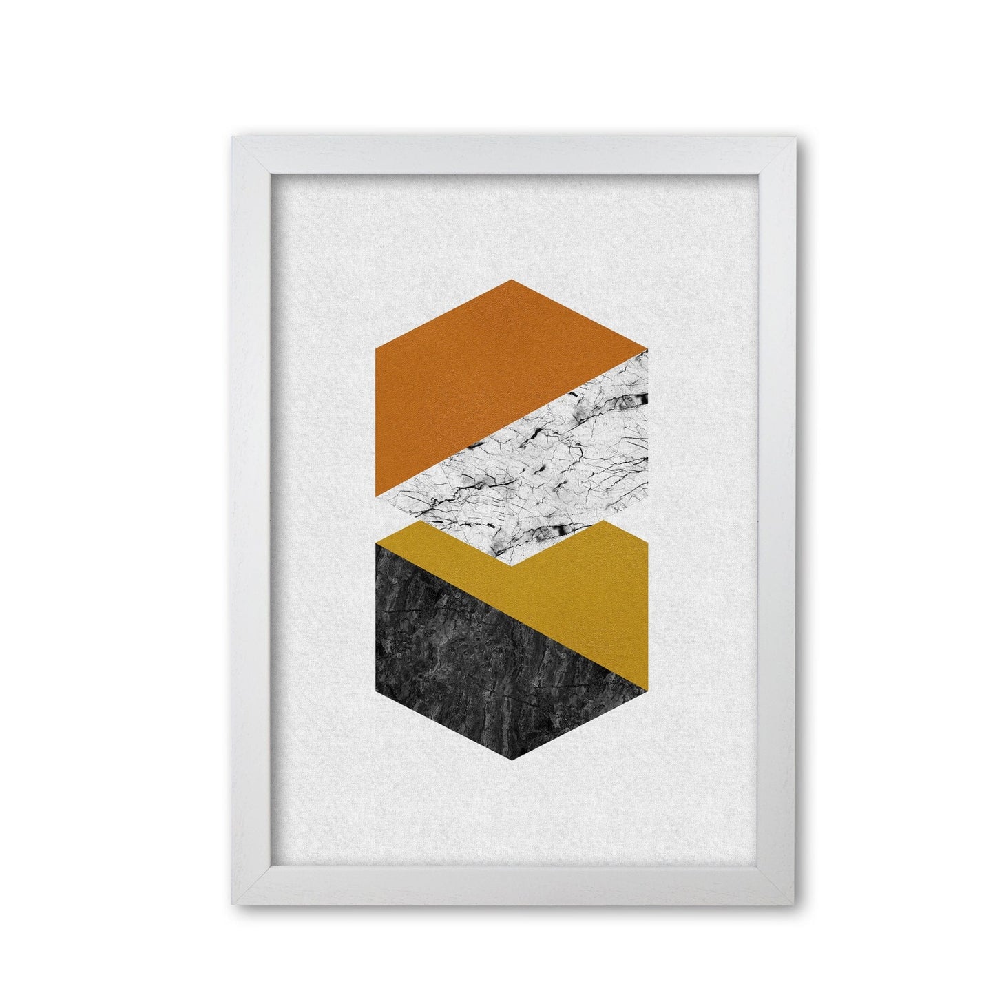 Geometric hexagons fine art print by orara studio