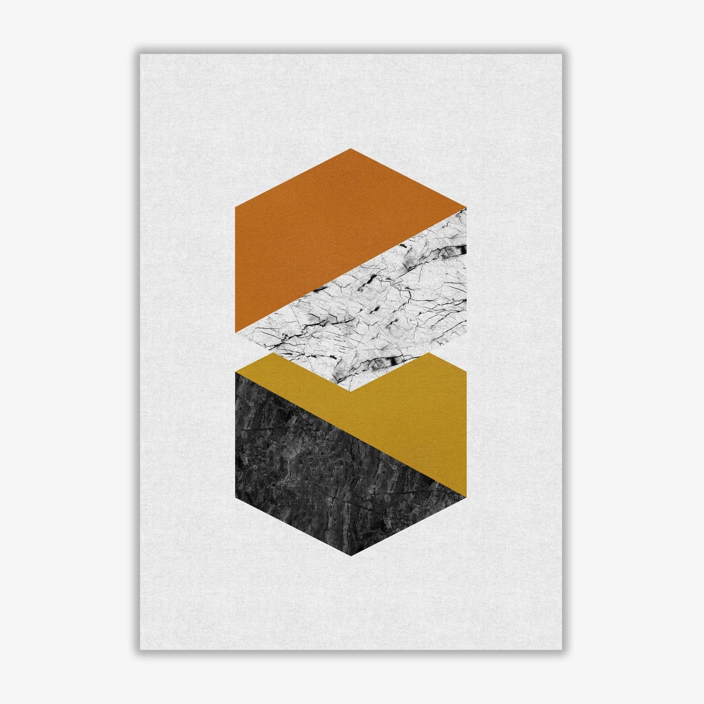 Geometric hexagons fine art print by orara studio
