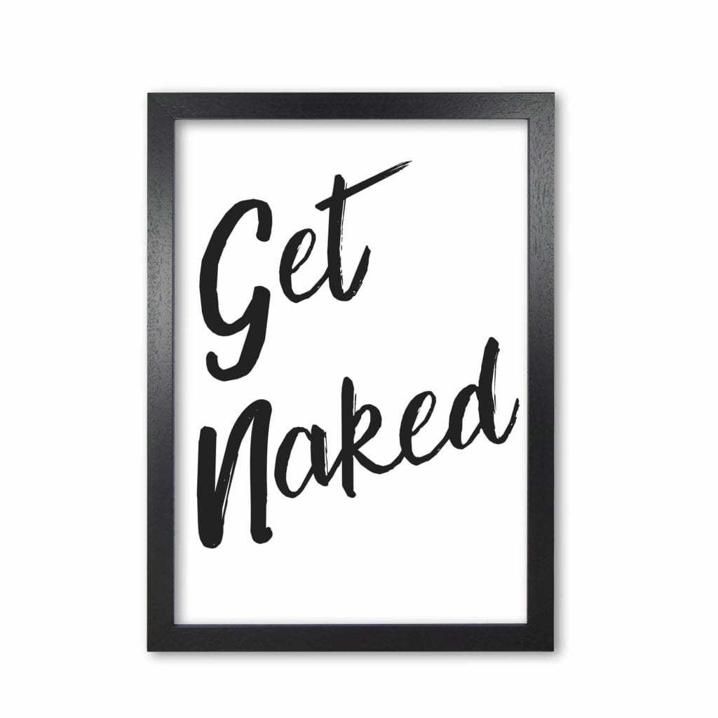 Get naked 2, bathroom modern fine art print, framed bathroom wall art