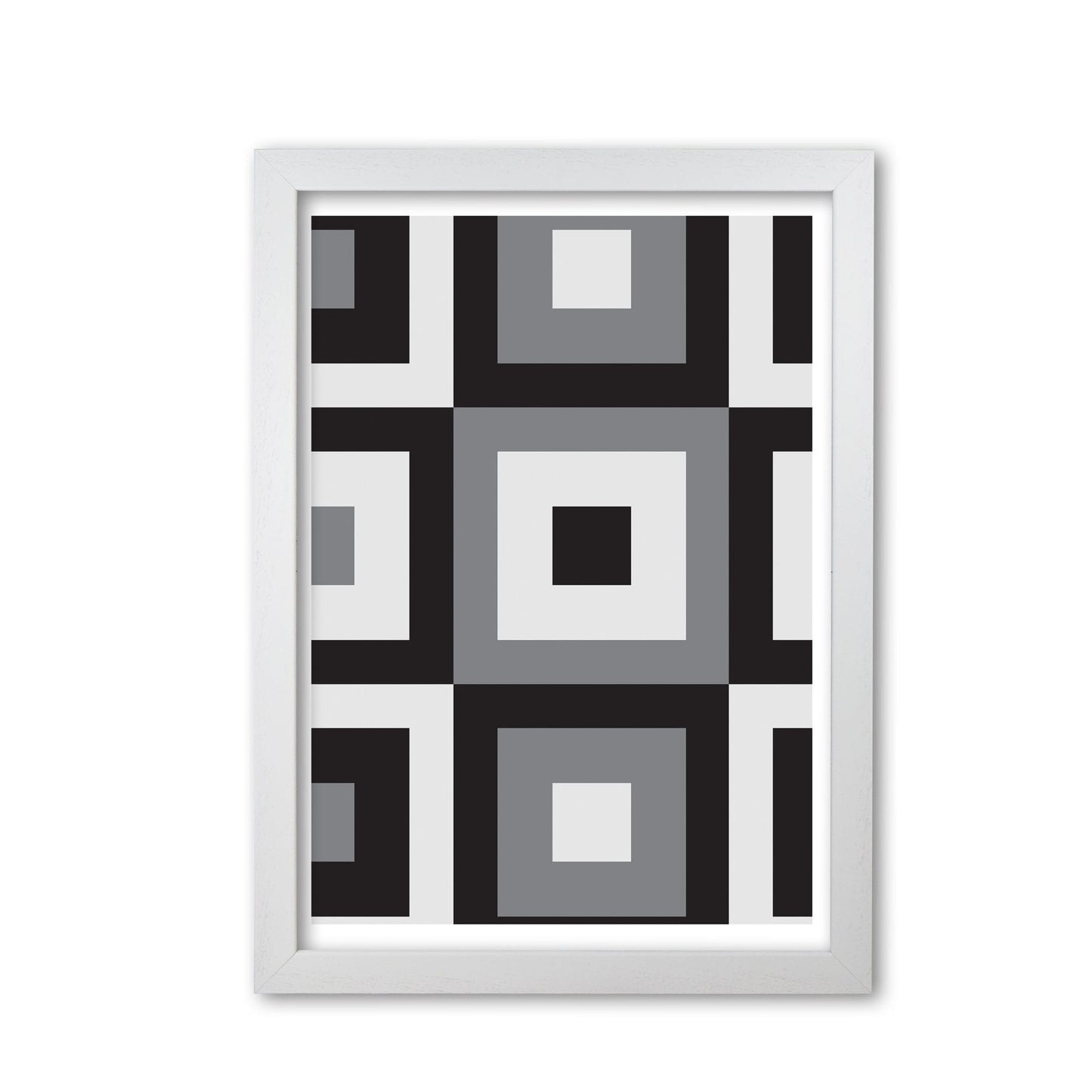 Grey abstract patterns 1 modern fine art print