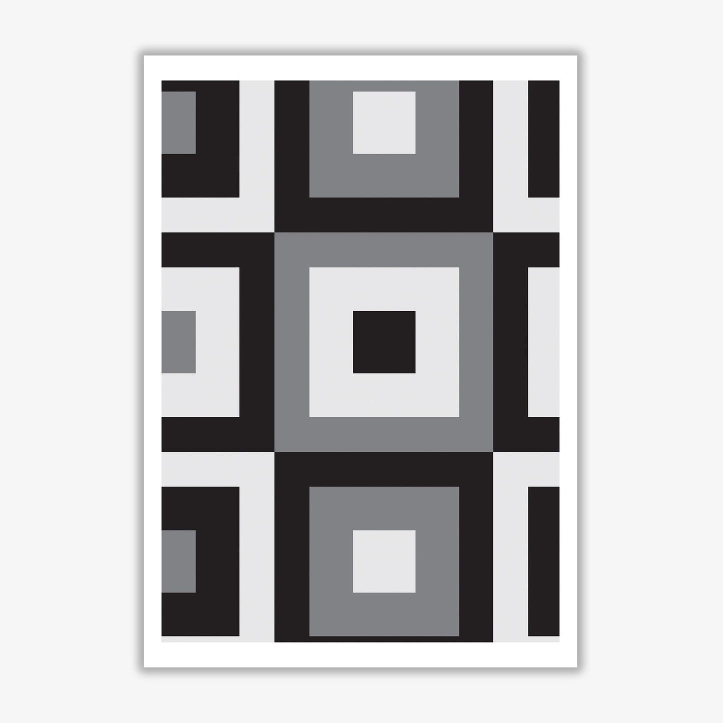 Grey abstract patterns 1 modern fine art print