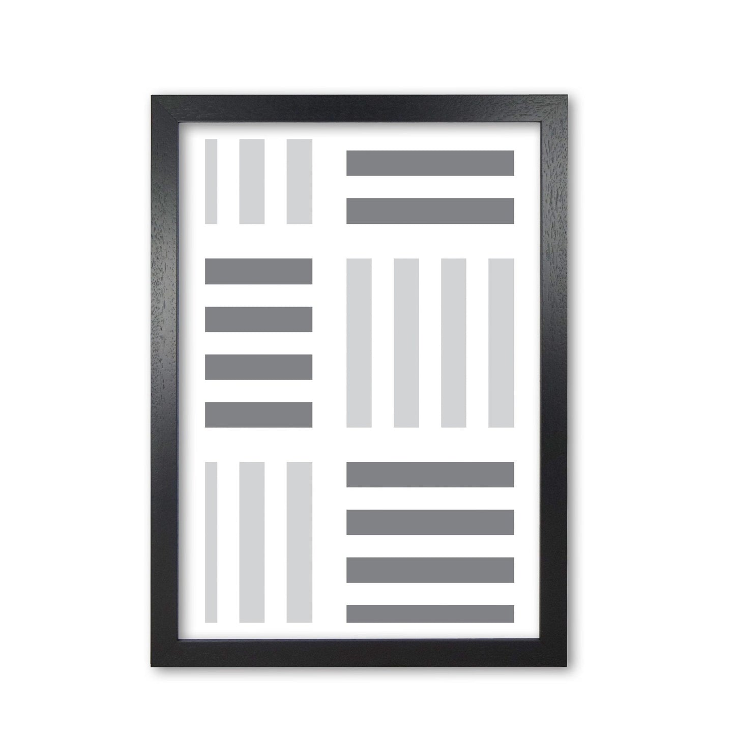 Grey abstract patterns 2 modern fine art print