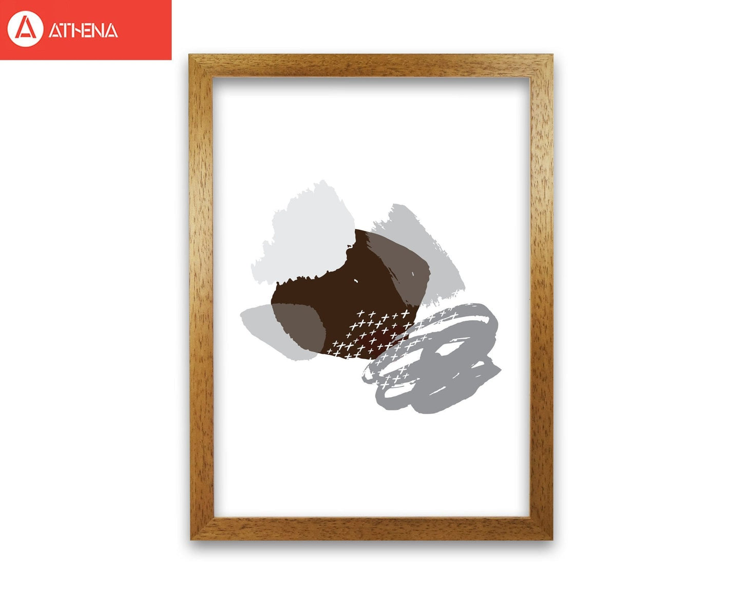 Grey and black mismatch abstract modern fine art print