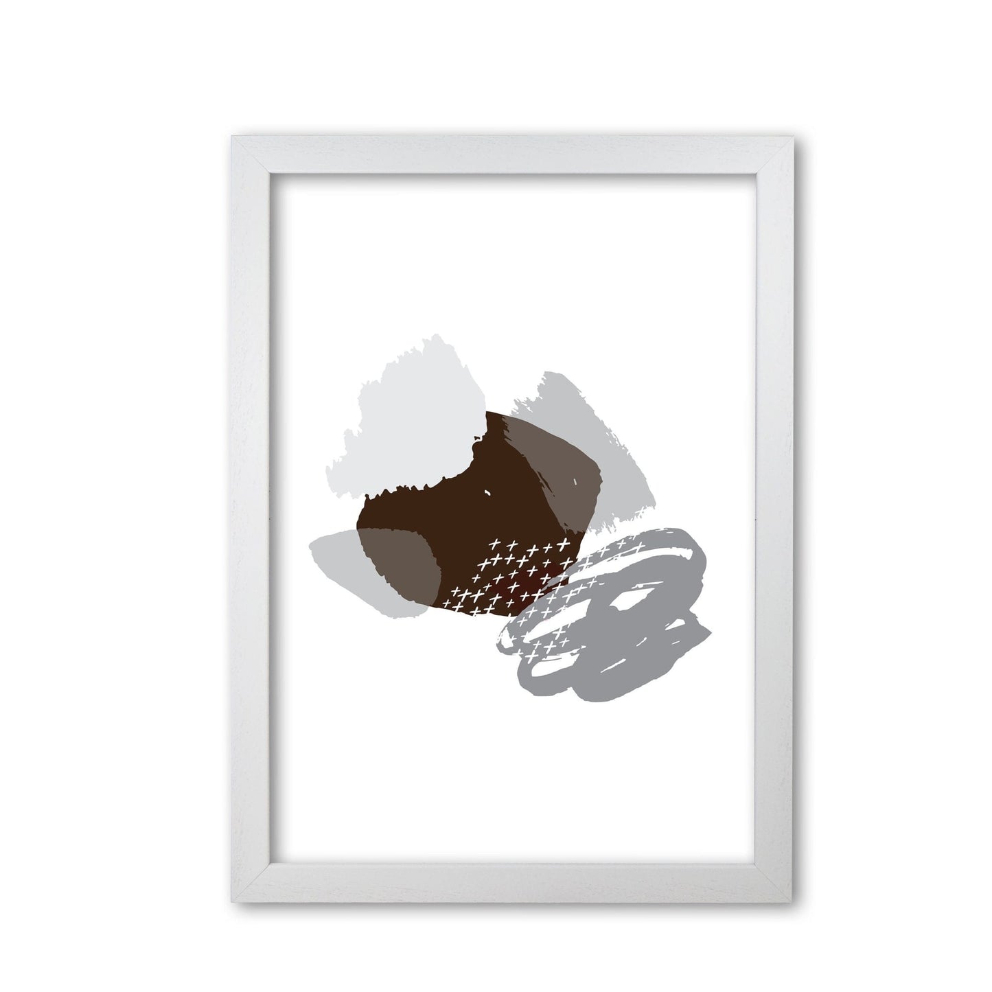 Grey and black mismatch abstract modern fine art print