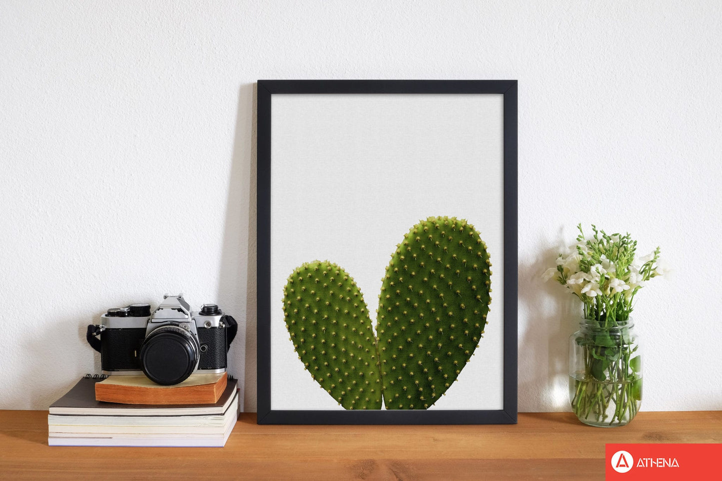 Heart cactus fine art print by orara studio, framed botanical & nature art print