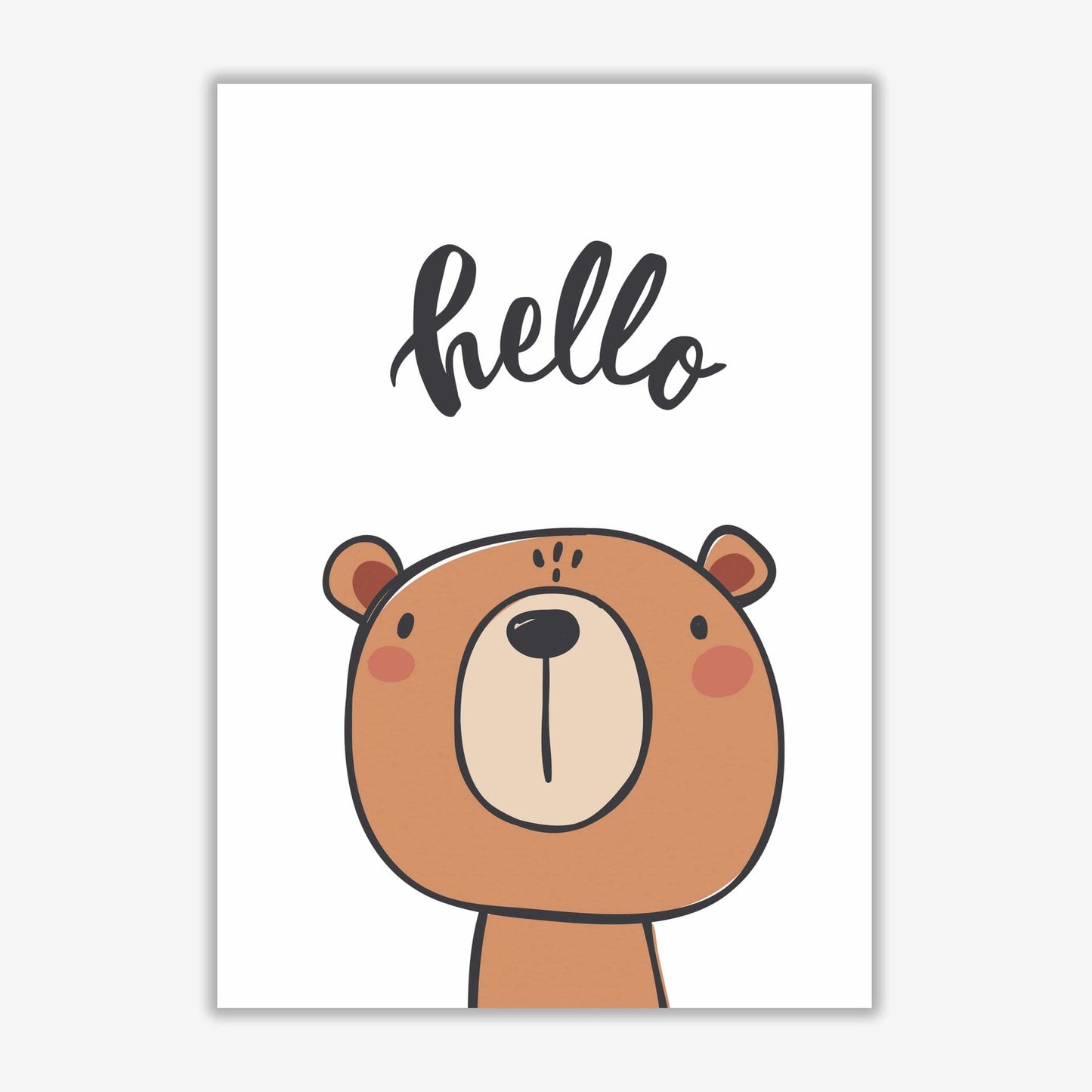 Hello bear modern fine art print