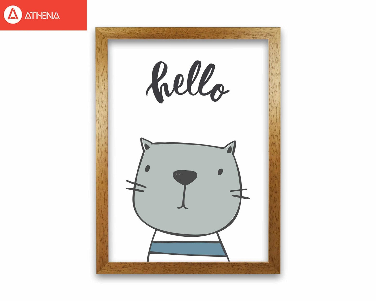 Hello cat modern fine art print