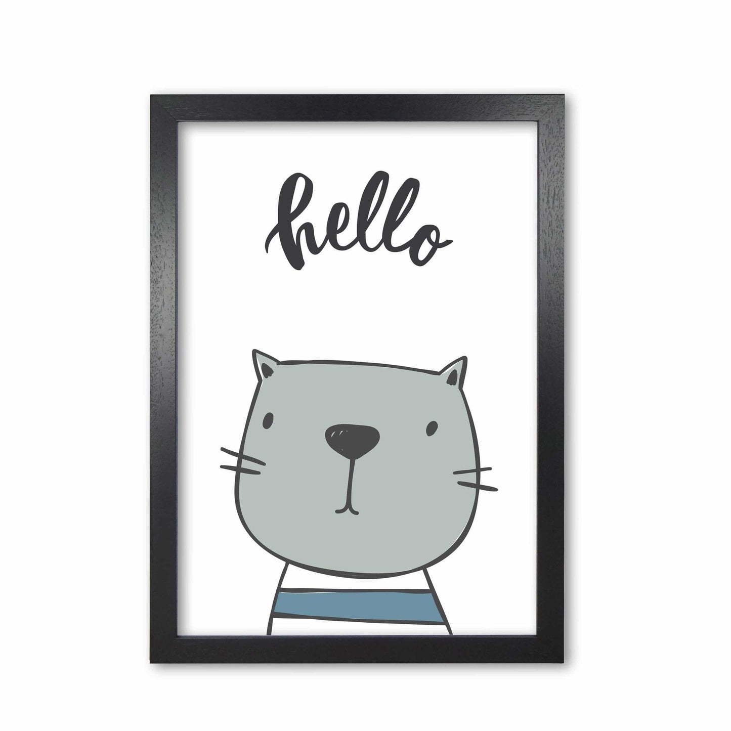 Hello cat modern fine art print
