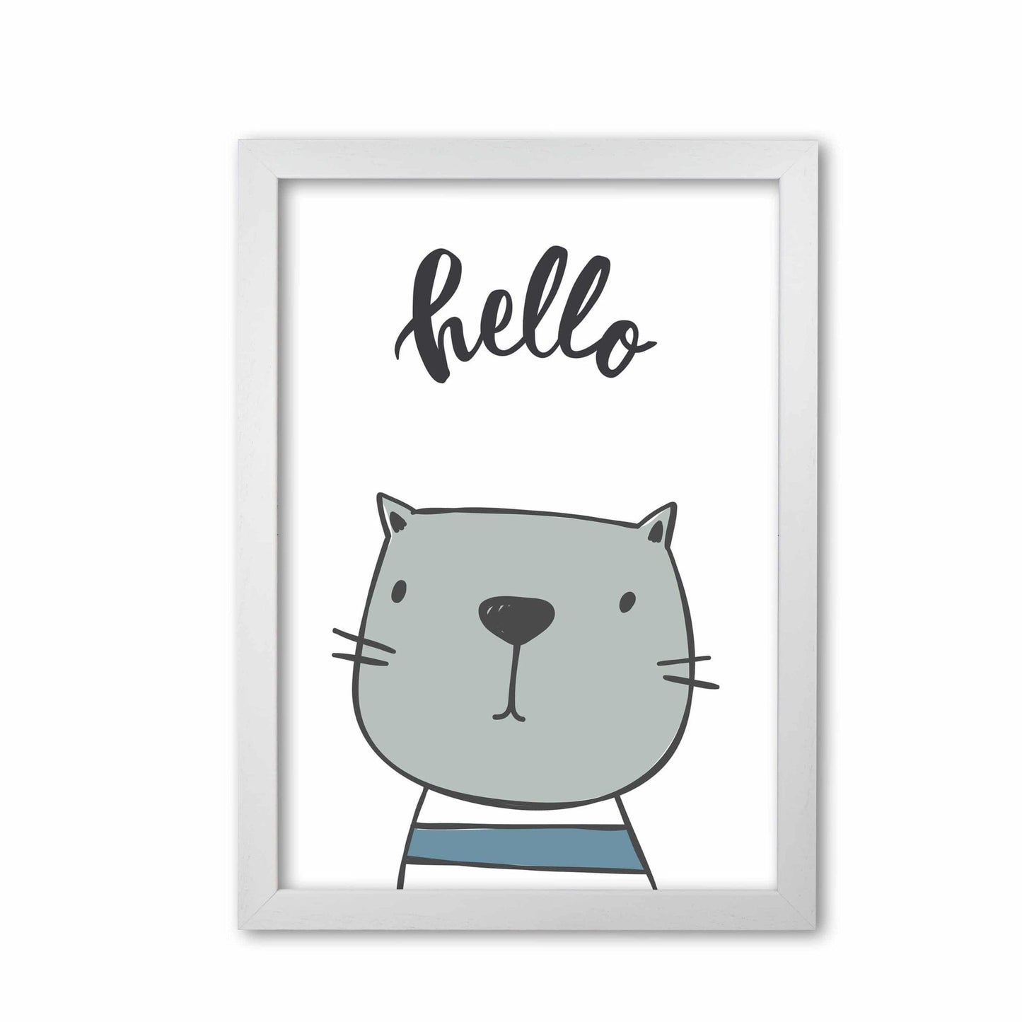 Hello cat modern fine art print