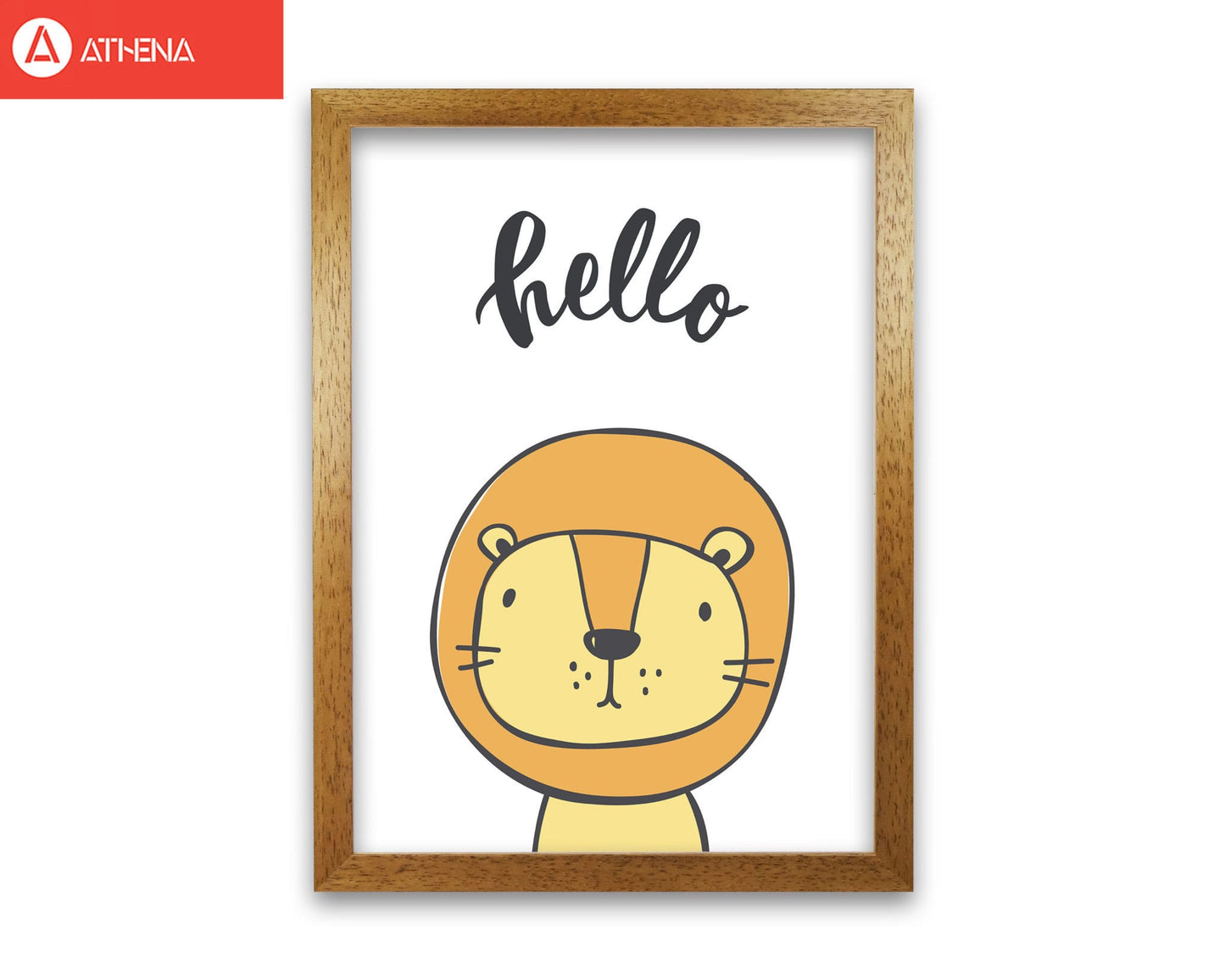 Hello lion modern fine art print
