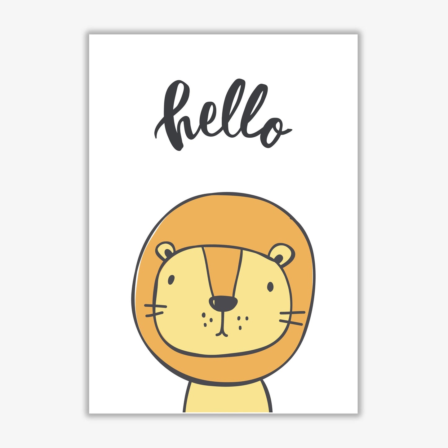 Hello lion modern fine art print