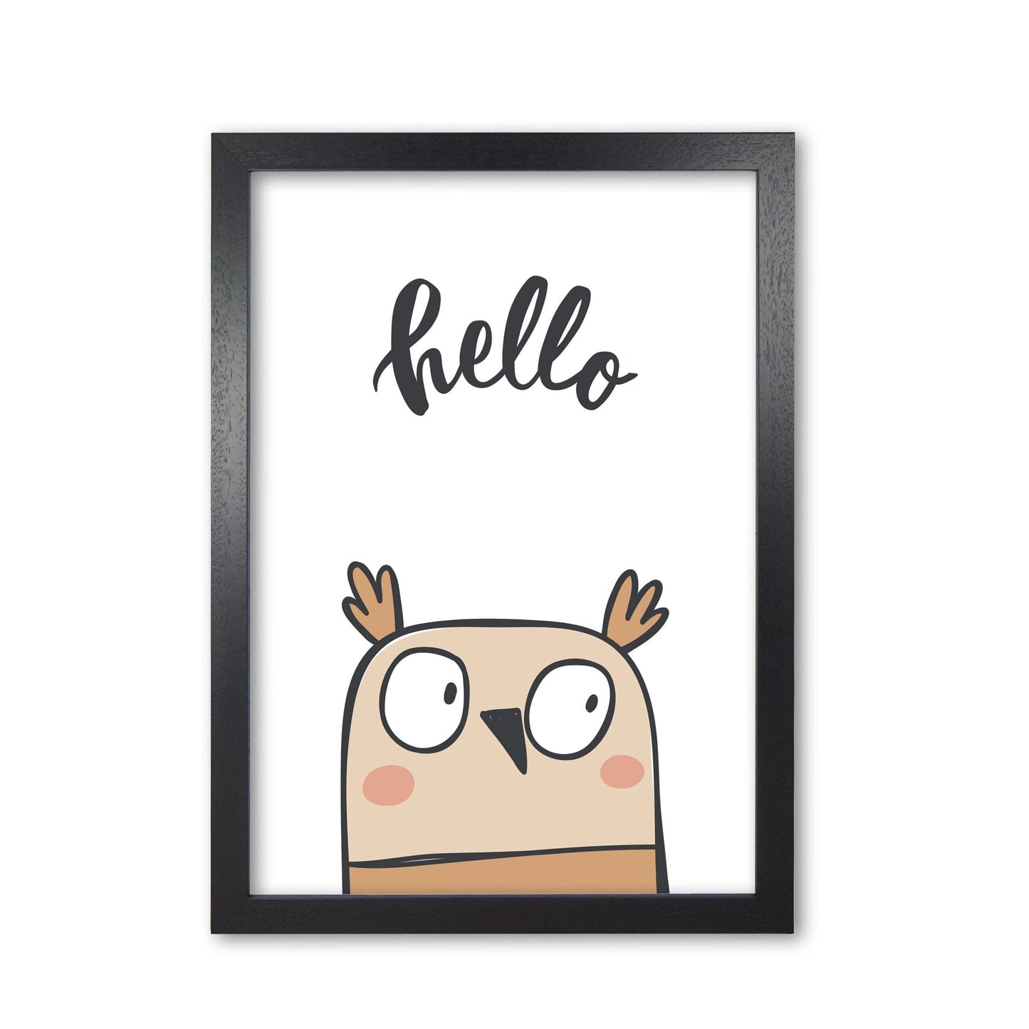 Hello owl modern fine art print
