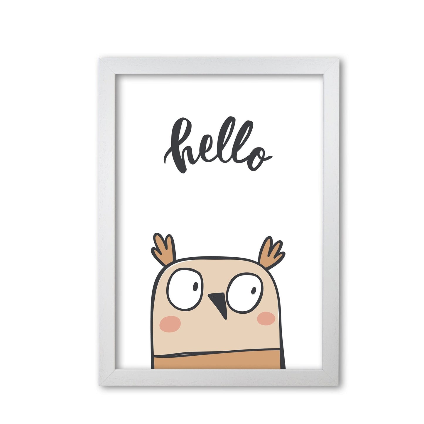 Hello owl modern fine art print