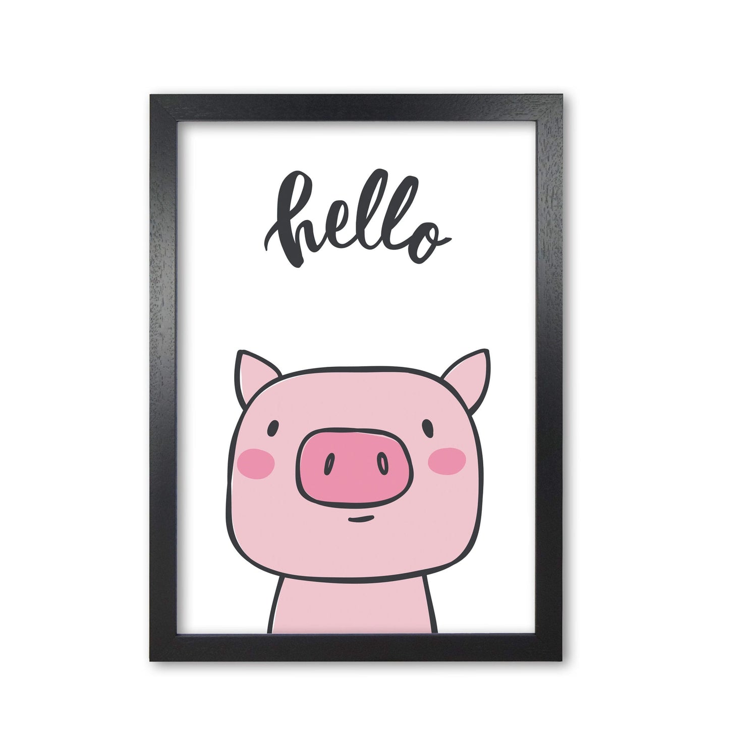Hello pig modern fine art print