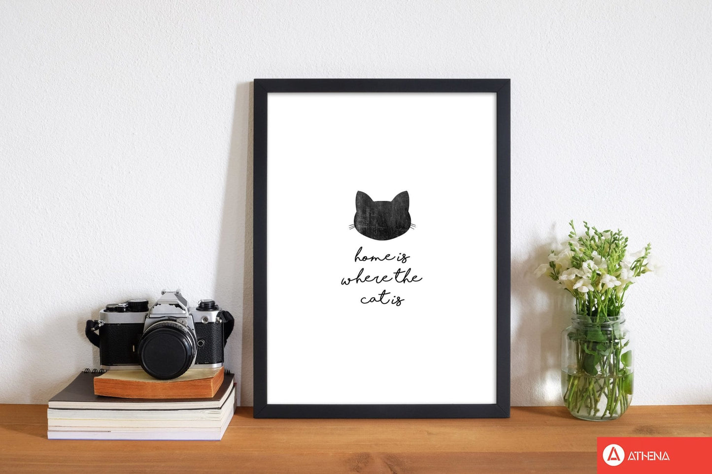 Home is where the cat is fine art print by orara studio
