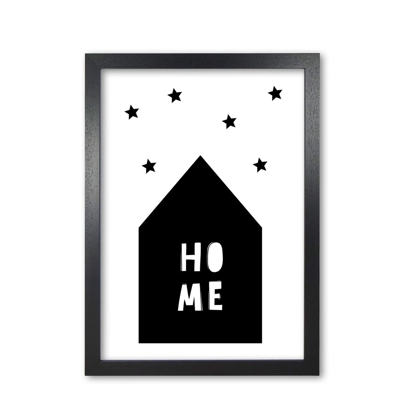 Home scandi modern fine art print, framed typography wall art