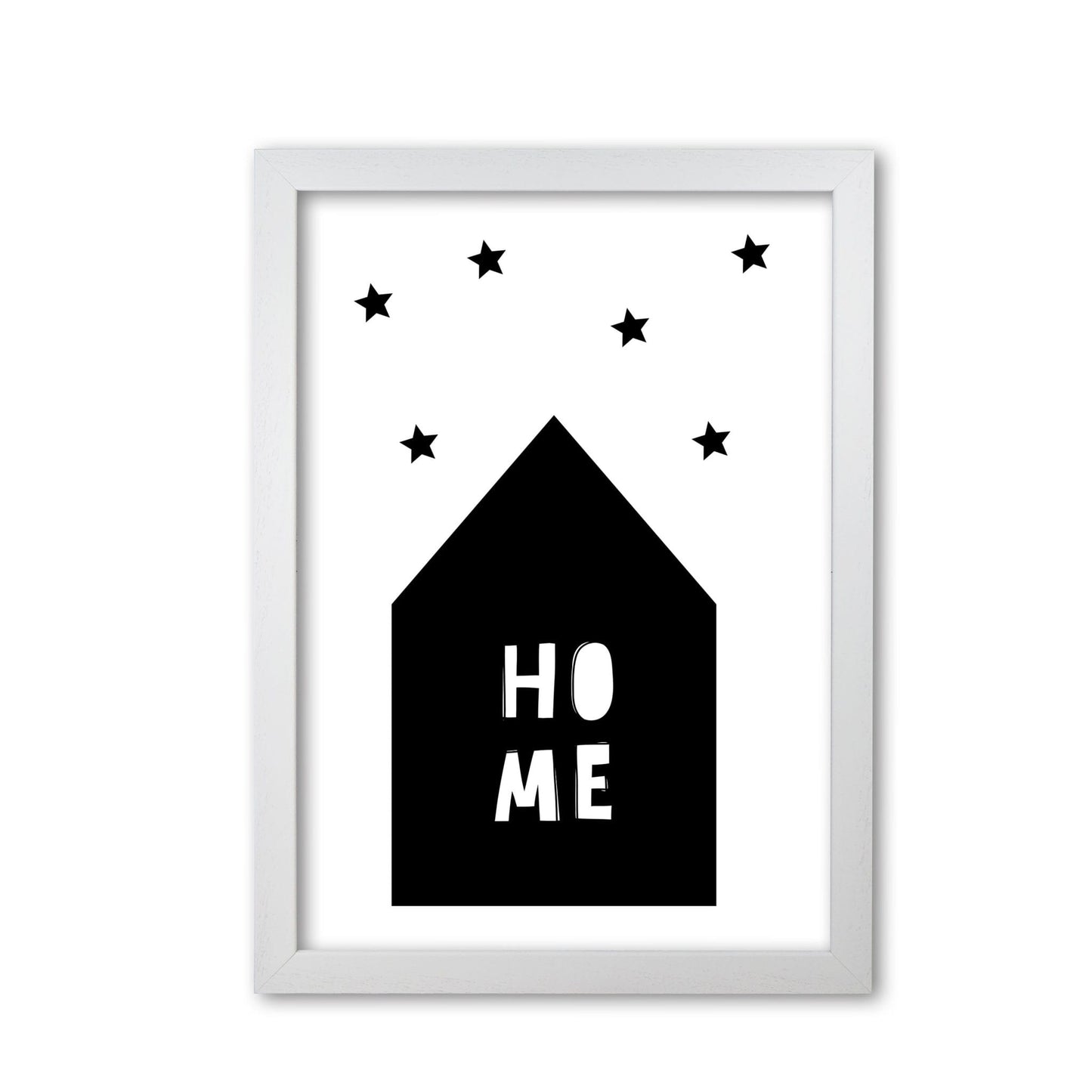 Home scandi modern fine art print, framed typography wall art