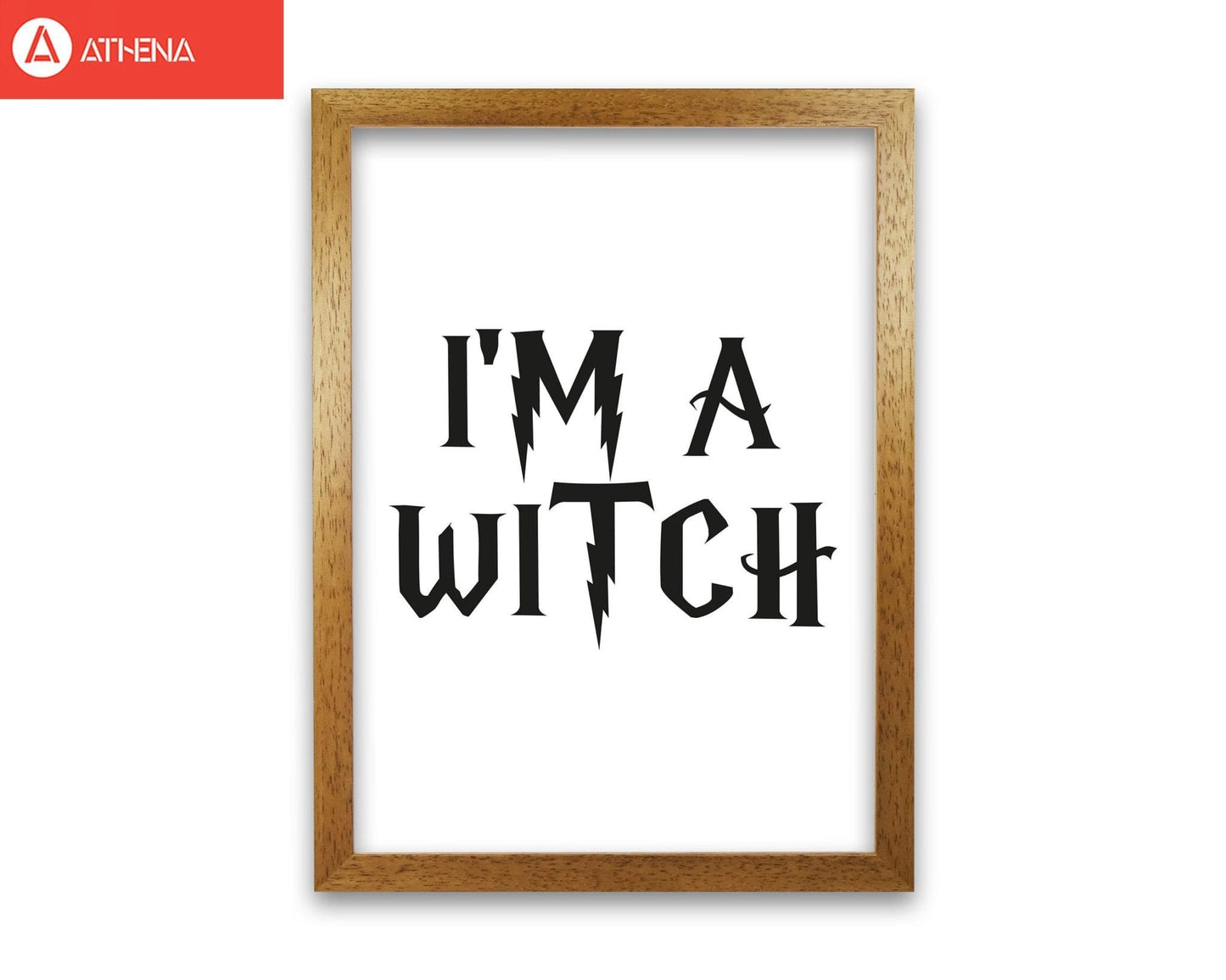 I'm a witch modern fine art print, framed typography wall art