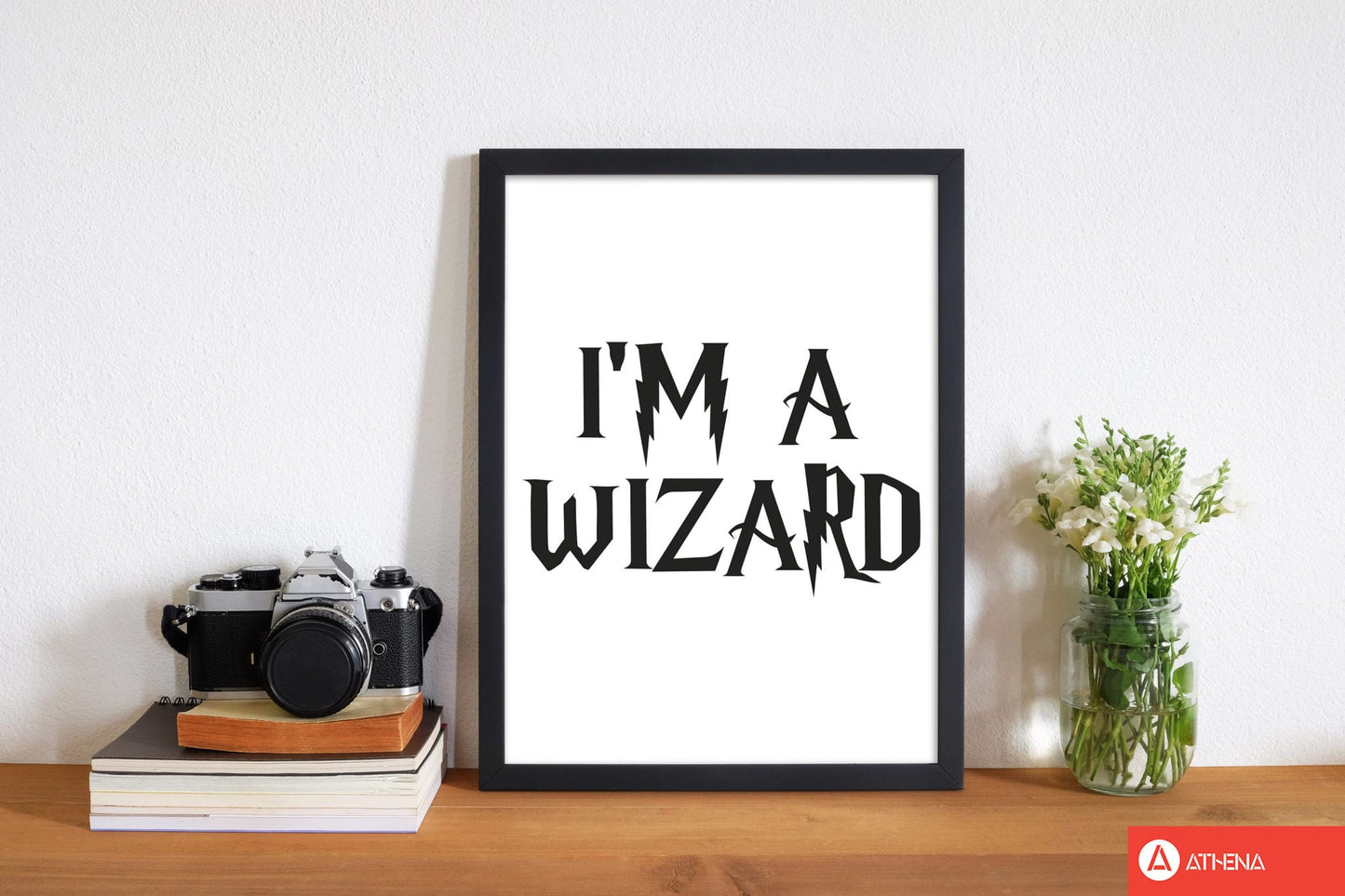 I'm a wizard modern fine art print, framed typography wall art