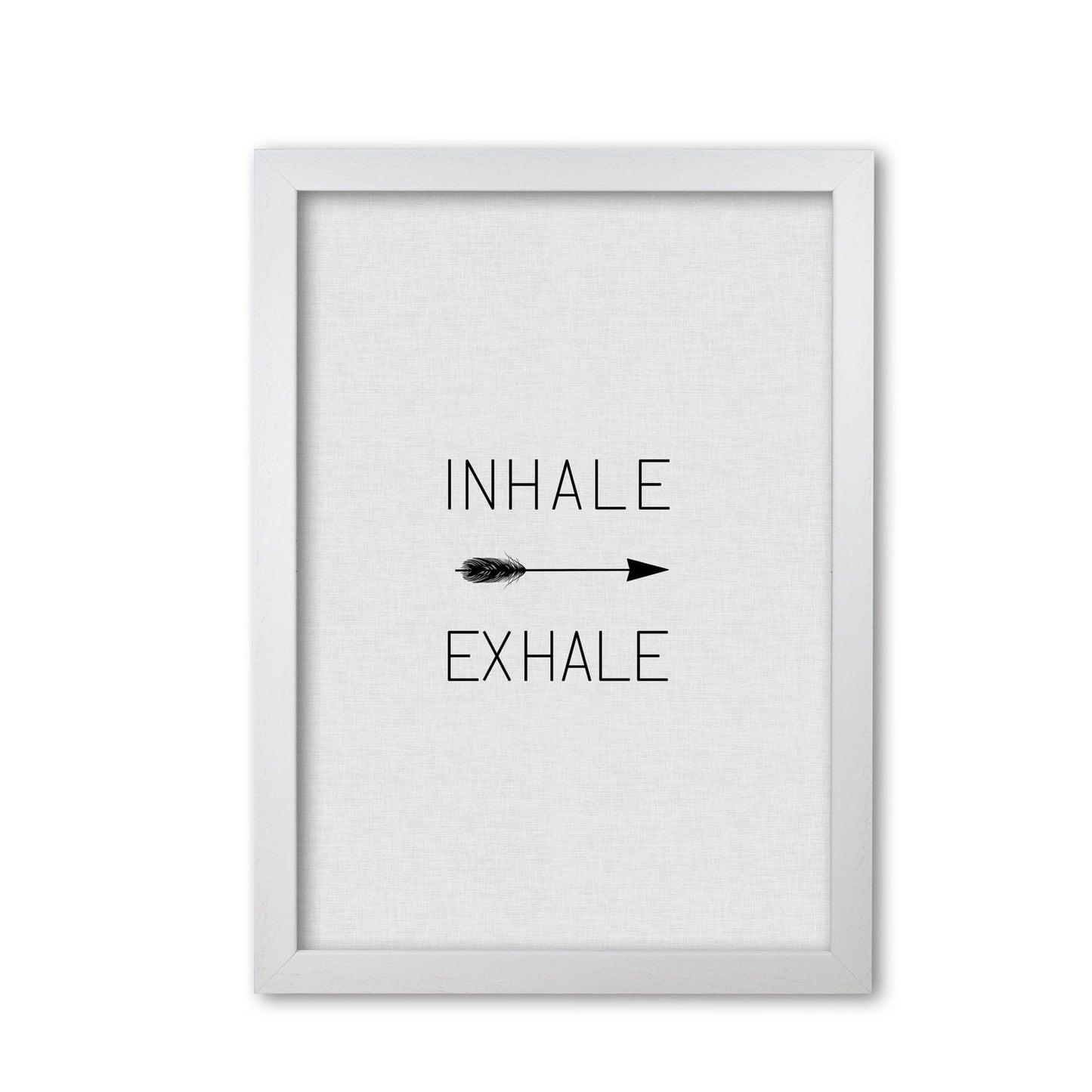Inhale exhale arrow quote fine art print by orara studio