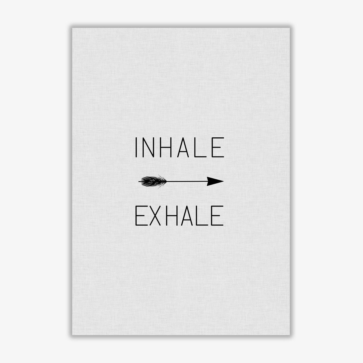 Inhale exhale arrow quote fine art print by orara studio