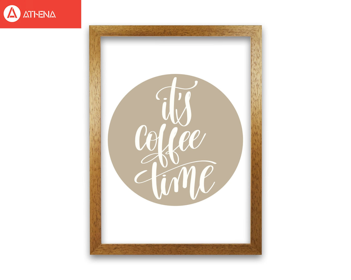 It's coffee time modern fine art print, framed typography wall art