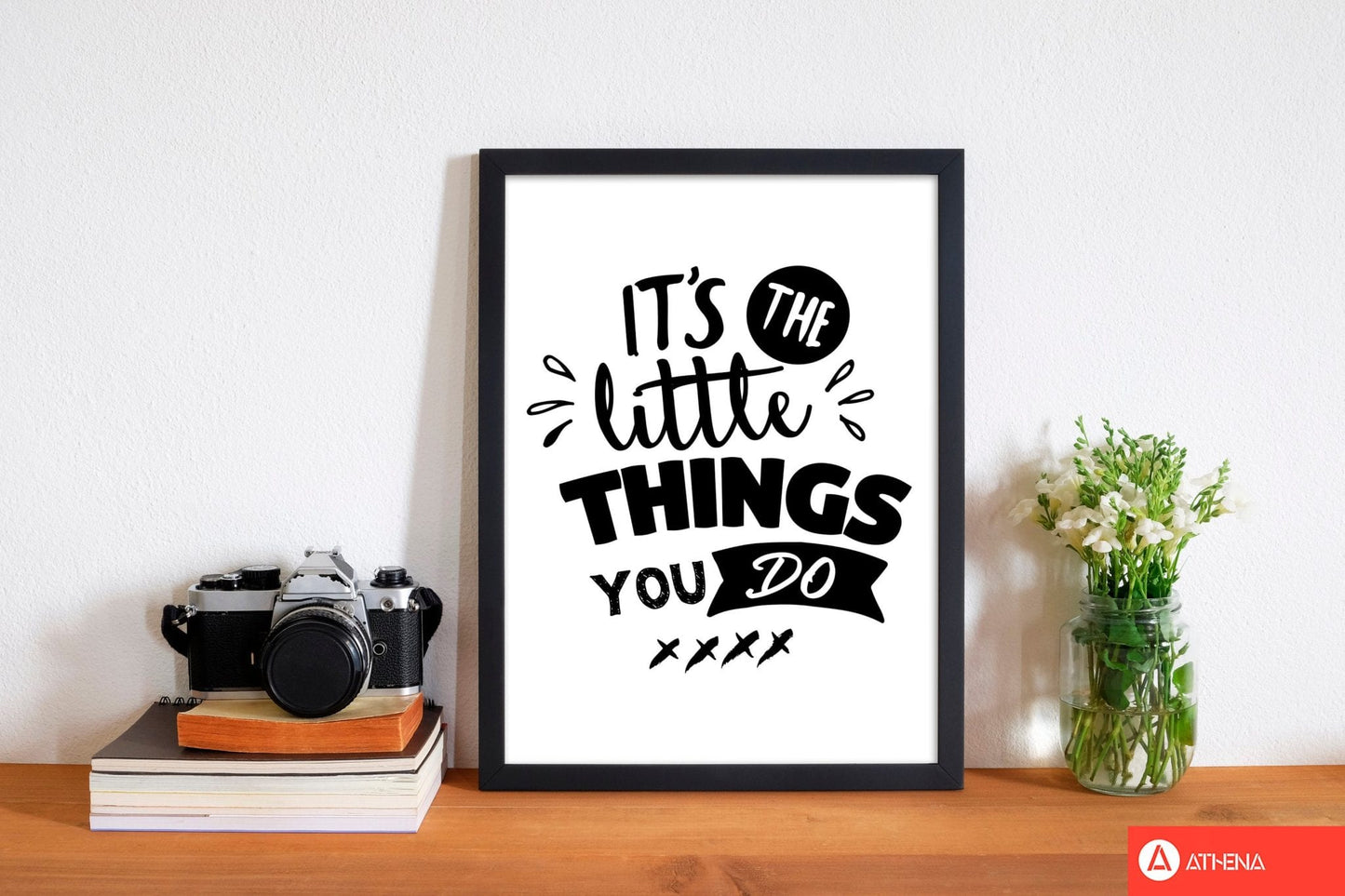 It's the little things you do modern fine art print, framed typography wall art