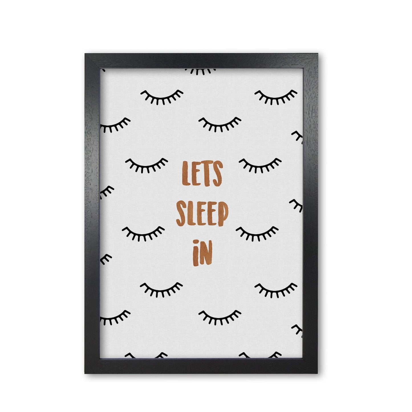 Let's sleep in bedroom quote fine art print by orara studio