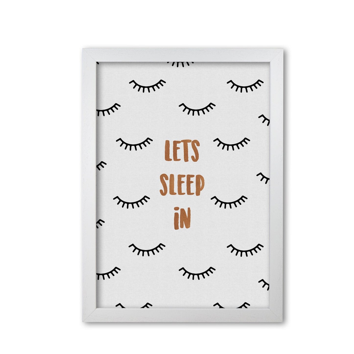 Let's sleep in bedroom quote fine art print by orara studio