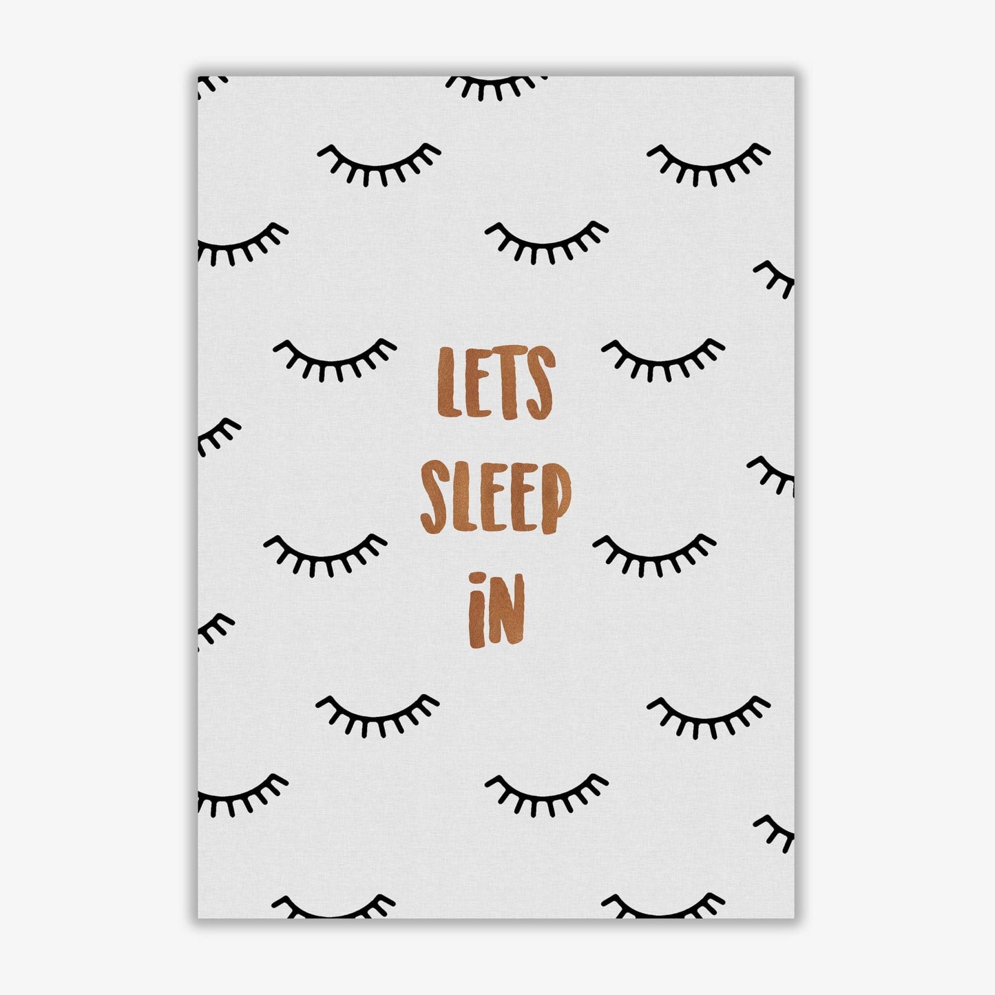 Let's sleep in bedroom quote fine art print by orara studio