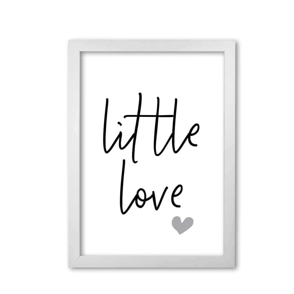 Little love modern fine art print, framed childrens nursey wall art poster