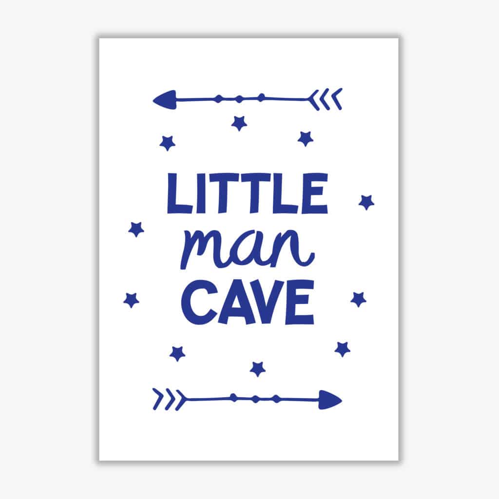 Little man cave navy arrows modern fine art print, framed childrens nursey wall art poster