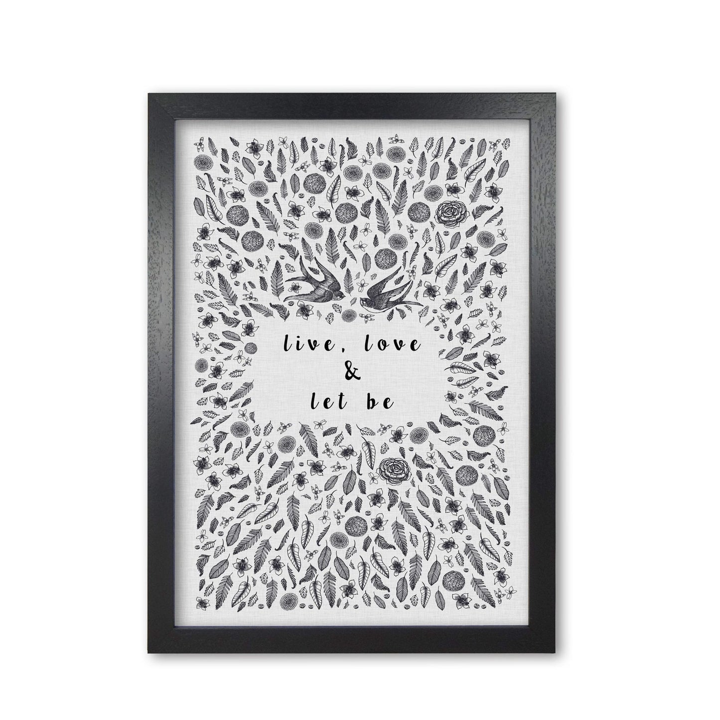 Live, love & let be calm quote fine art print by orara studio