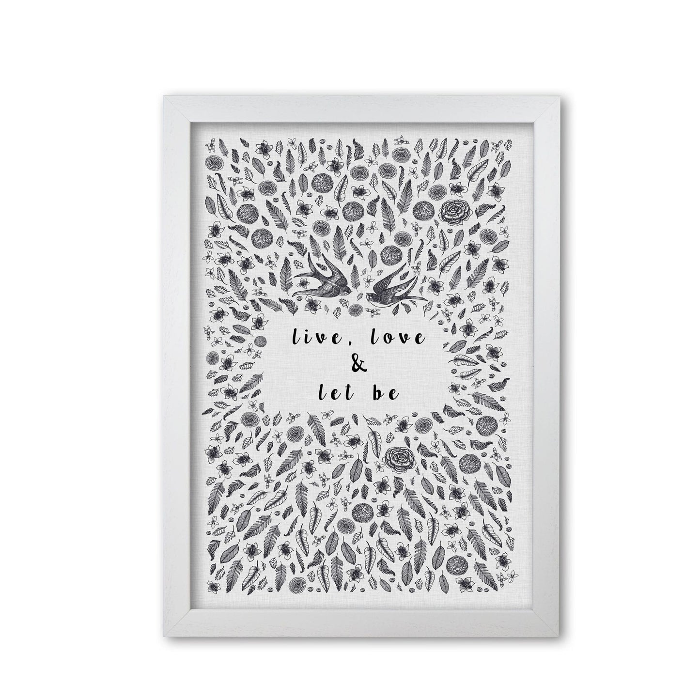Live, love & let be calm quote fine art print by orara studio